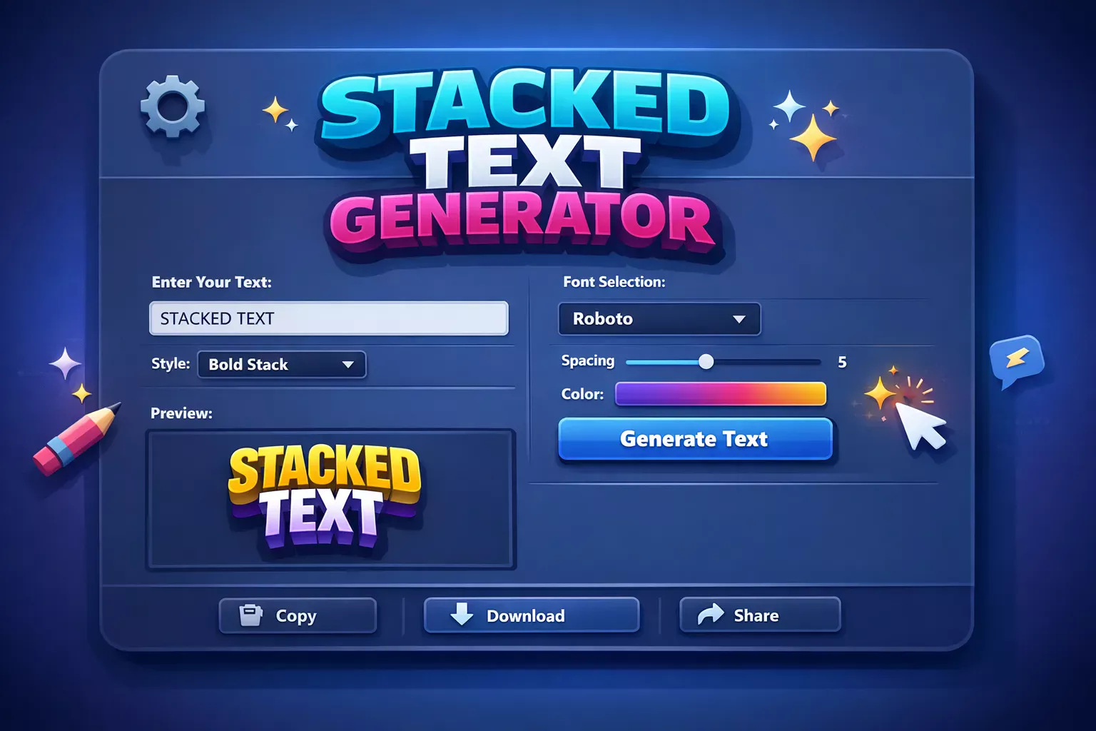Stacked Text Generator