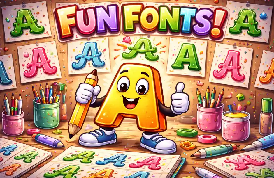 A in Different Fonts