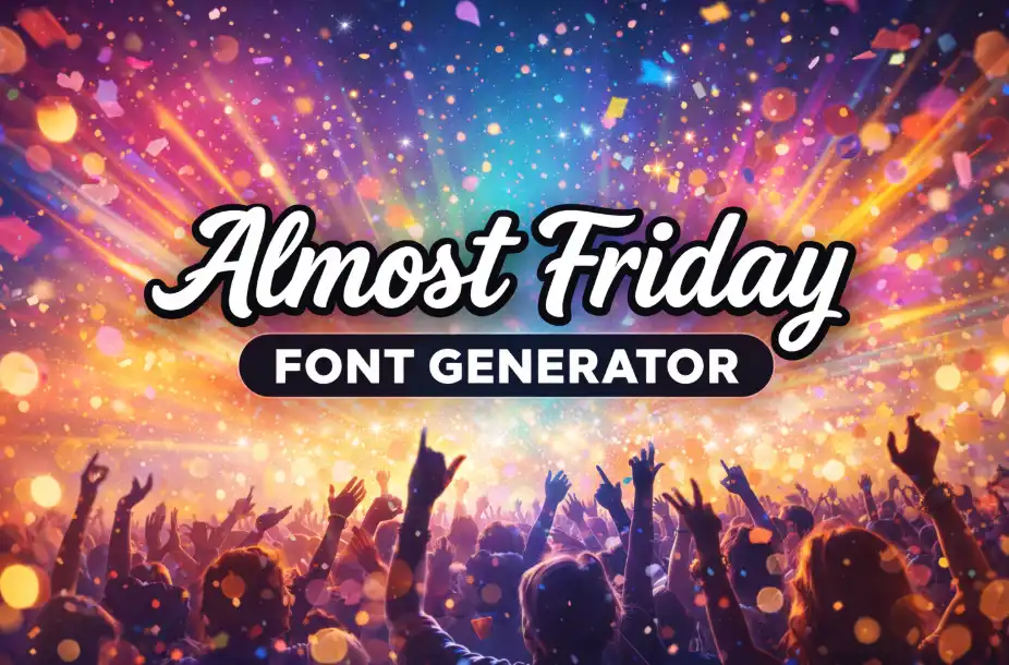 Almost Friday Font Generator