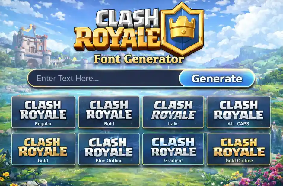 Clash Royale Font Generator