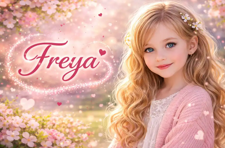 Freya Cute Fonts for Girl Name