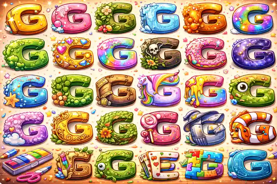 G in Different Fonts
