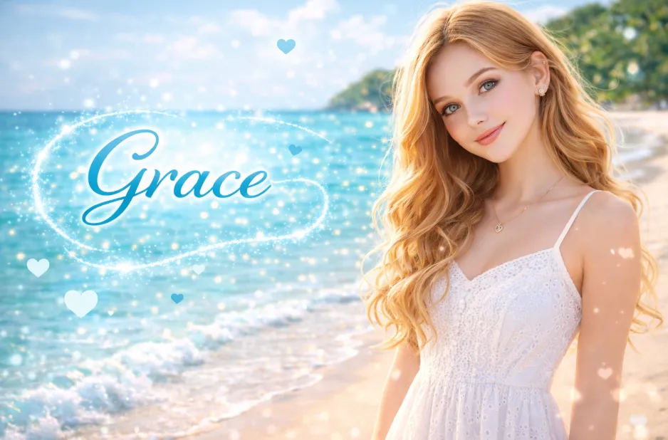 Grace Cute Girl Name Stylish Text