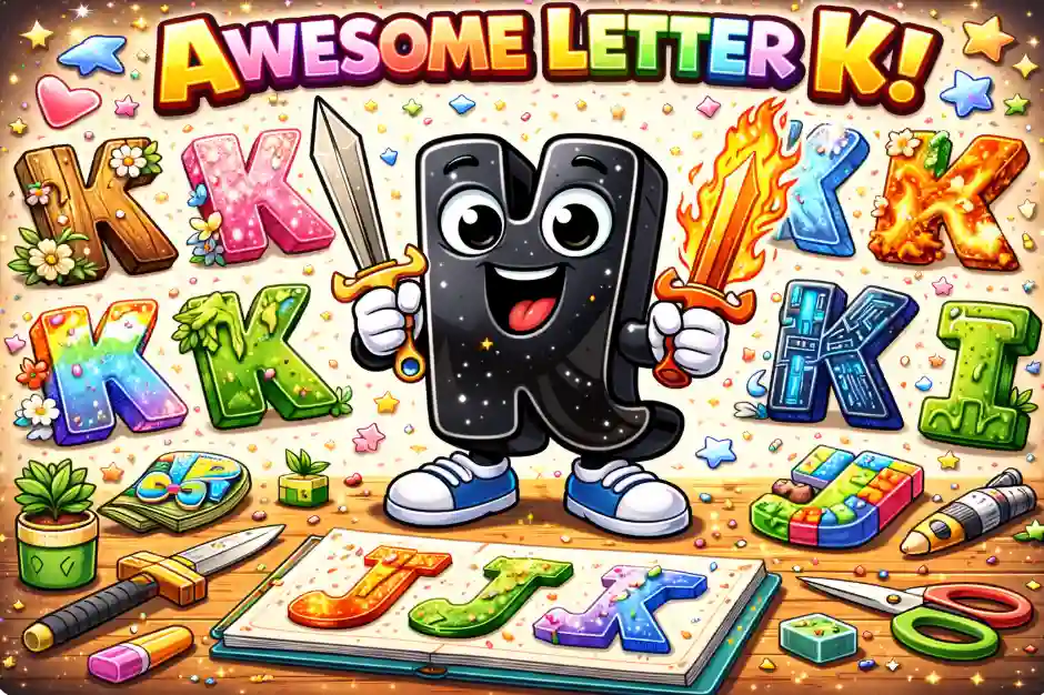 K in Different Fonts