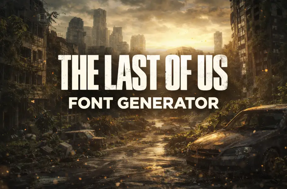 Last of Us Font Generator
