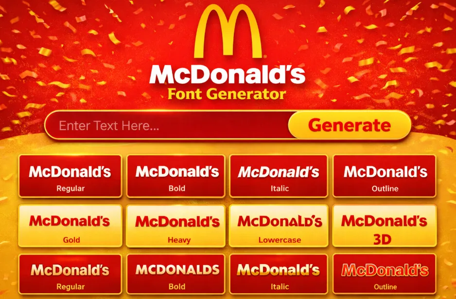 McDonalds Font Generator