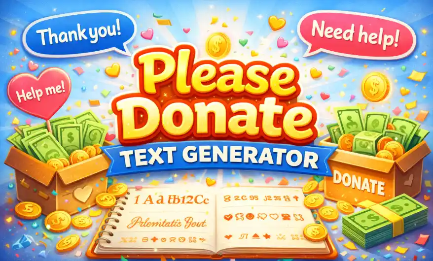 Please Donate Text Generator