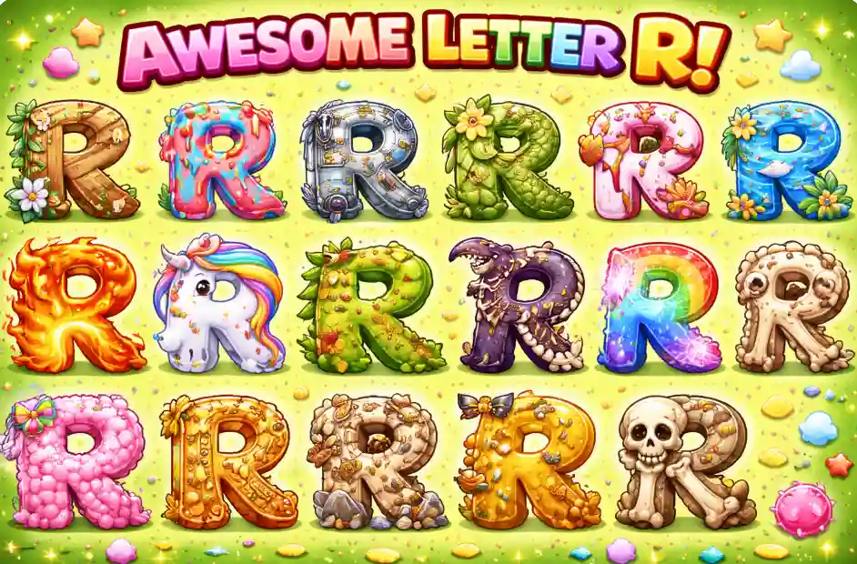 R in Different Fonts