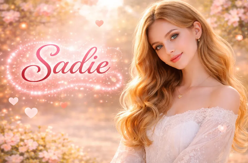 Sadie Girl Name in Fancy Font Style