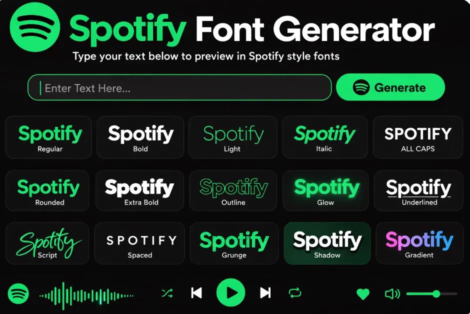 Spotify Font Generator