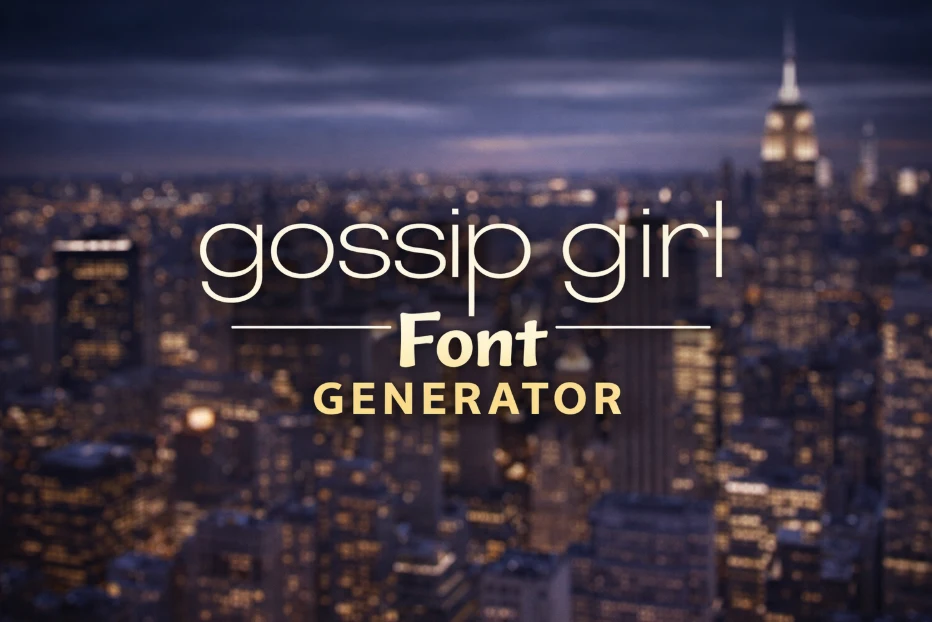 Gossip Girl Font Generator