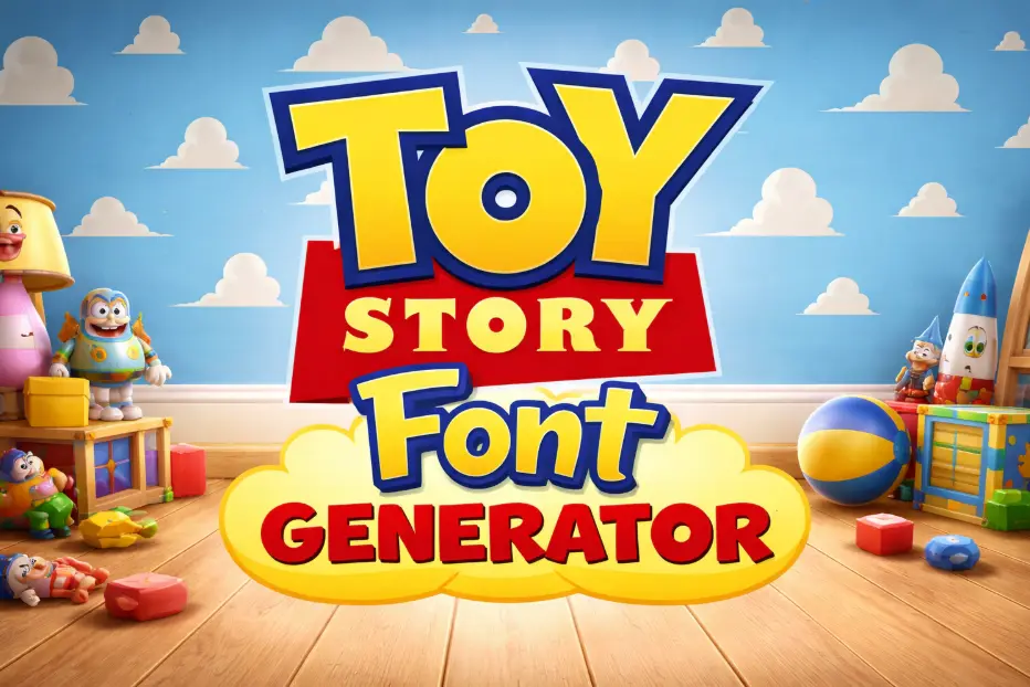Toy Story Font Generator
